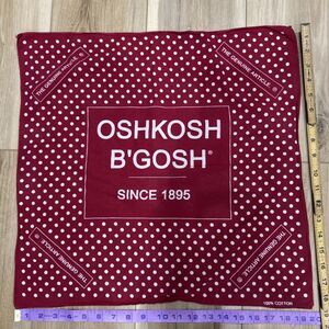 OshKosh B'Gosh red bandanna Union Made in the USA
